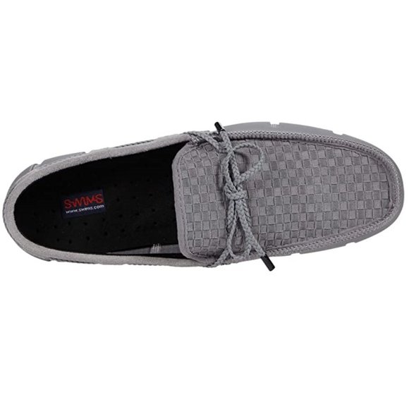 NiB Swims Men's Woven Driver Slip On Loafers Grey / Black Size 8 FLD228 - Picture 2 of 3